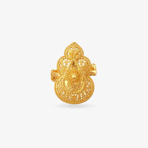 Classic Jali Gold Ring