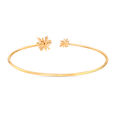 14 Karat Yellow Gold Blooming Diamond Bangle,,hi-res image number null