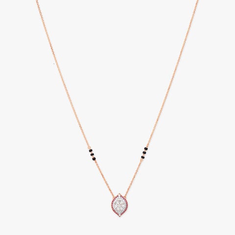 Blush Orbit Diamond Mangalsutra