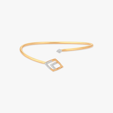 Nested Chevron Diamond Bangle