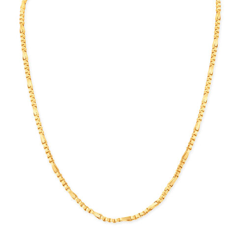 Indented Link Gold Chain for Men