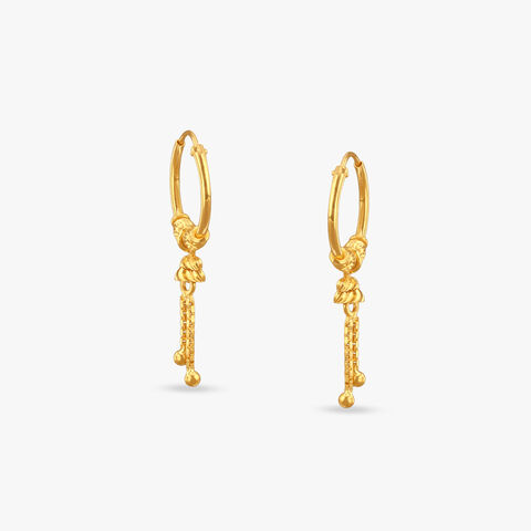 Petite Charm Gold Hoop Earrings