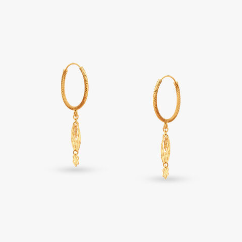 Filigree Gold Hoop Earrings