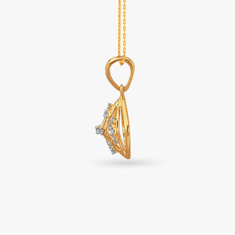 Grid Gleam Diamond Pendant