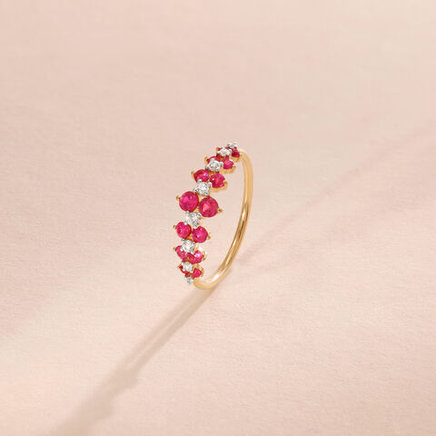 Bold Graduated Ruby Ring