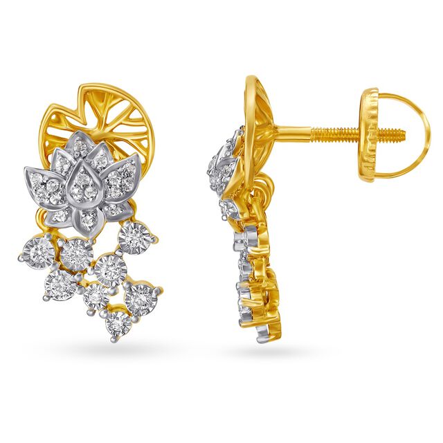 Yashvi Lotus Pendant Earrings Set,,hi-res image number null