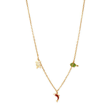 14KT Cutesy Gold Chains with Fun Charms