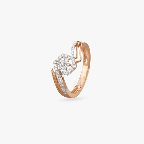 Sparkling Structure Diamond Finger Ring