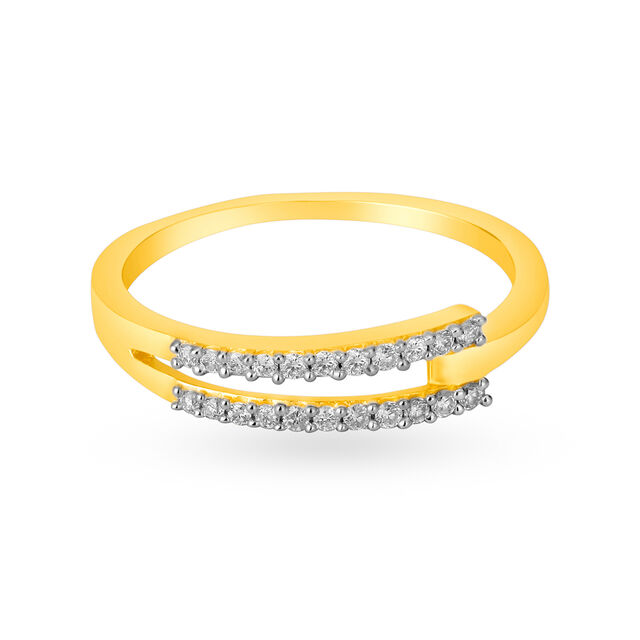 Magnificent 18 Karat Yellow Gold And Diamond Finger Ring,,hi-res image number null