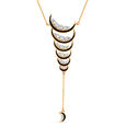 14KT Yellow and White Gold Shimmery Layered Necklace,,hi-res image number null