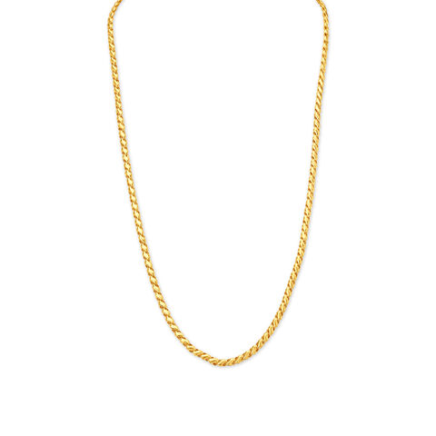 Rope Pattern Gold Chain For Men