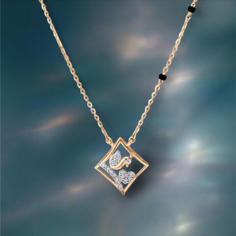 Sleek Geometry Diamond Mangalsutra