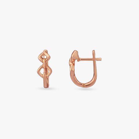 Link Loop Gold Hoop Earrings