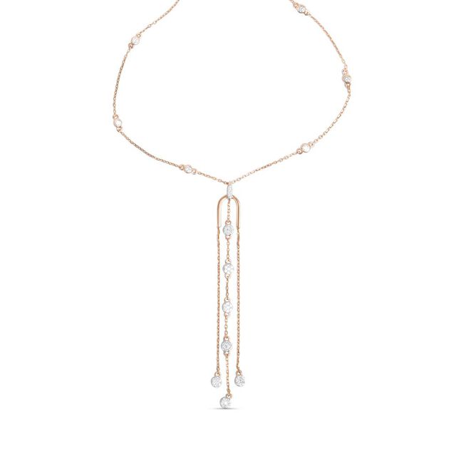 14 KT Rose Gold Enchanting Pendant With Chain,,hi-res image number null