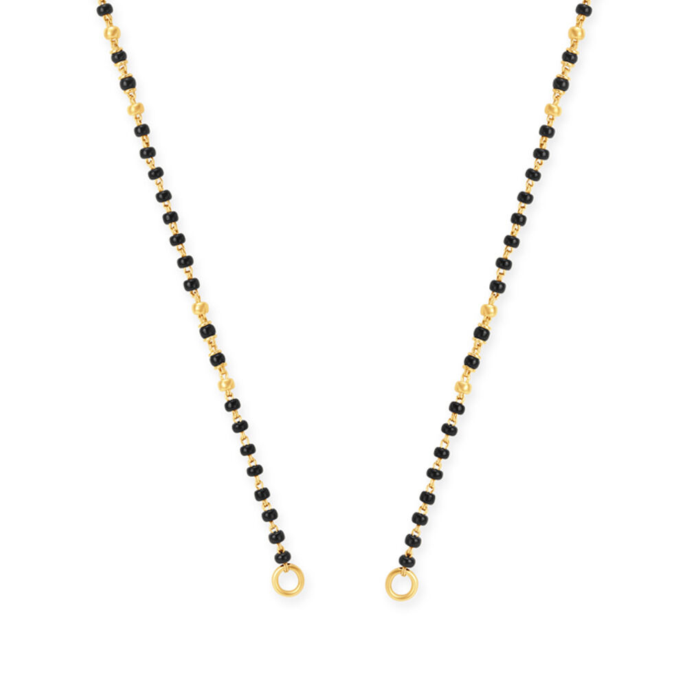 Gold mangalsutra black shop beads