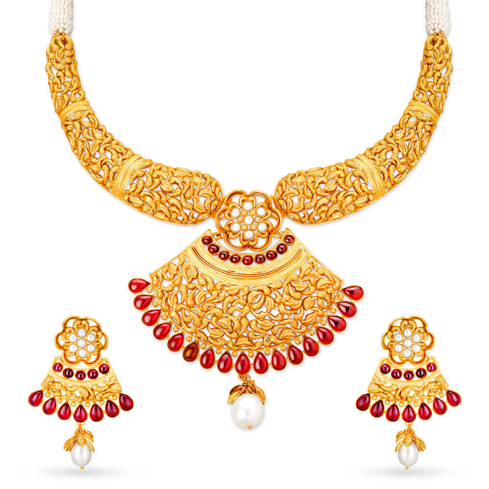 Tanishq online gold shop necklace