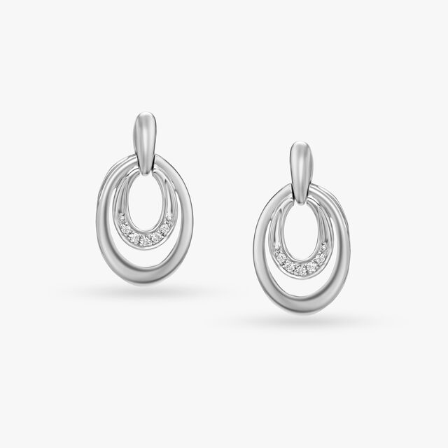 Dazzling Contemporary Diamond Drop Earrings,,hi-res image number null