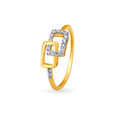14KT Yellow Gold Diamond Finger Ring,,hi-res image number null