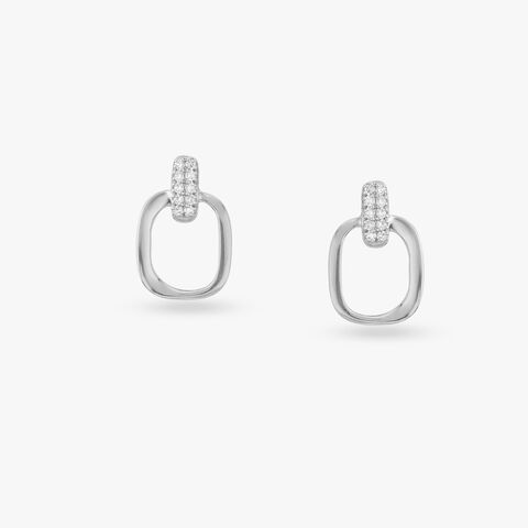 Modernist Diamond Stud Earrings