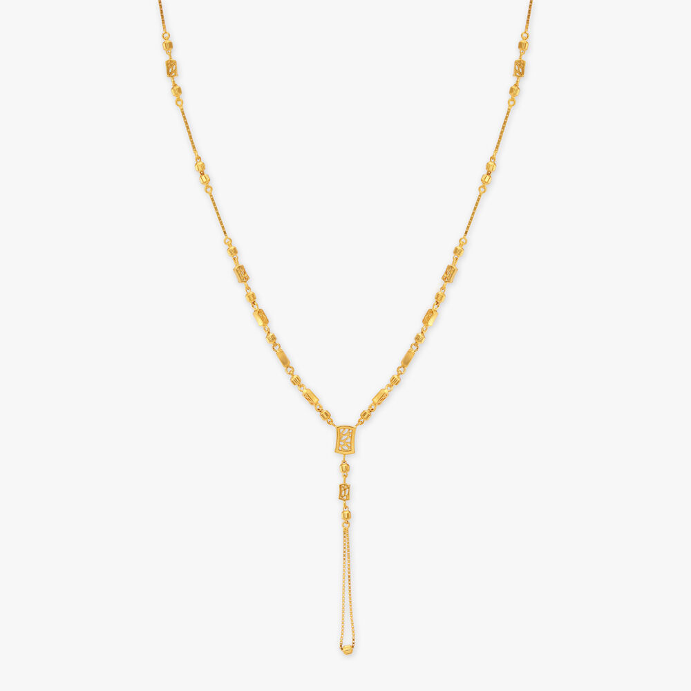 Intricate Gold Pendant with Chain
