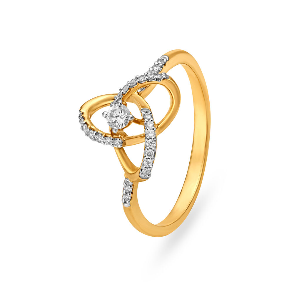 Splendid 18 Karat Yellow Gold And Diamond Ring