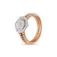 14 KT Rose Gold Circular Detachable Diamond Ring,,hi-res image number null