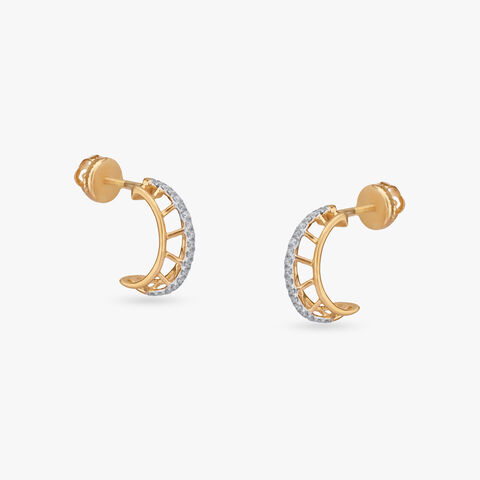 Regal Arch Diamond Stud Earrings