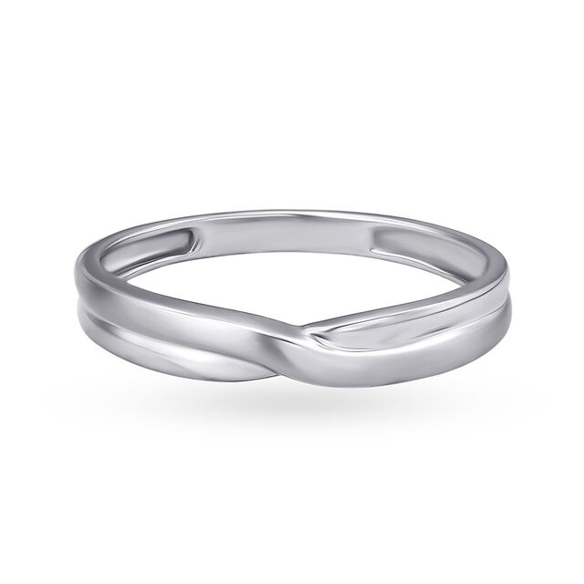 Intersecting Pattern Platinum Ring for Men,,hi-res image number null