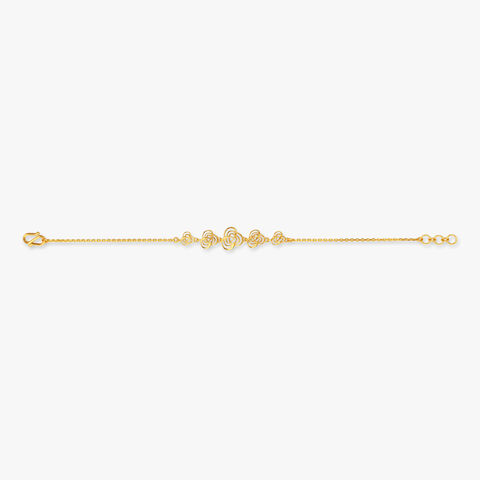 Spiral Petal Gold Bracelet