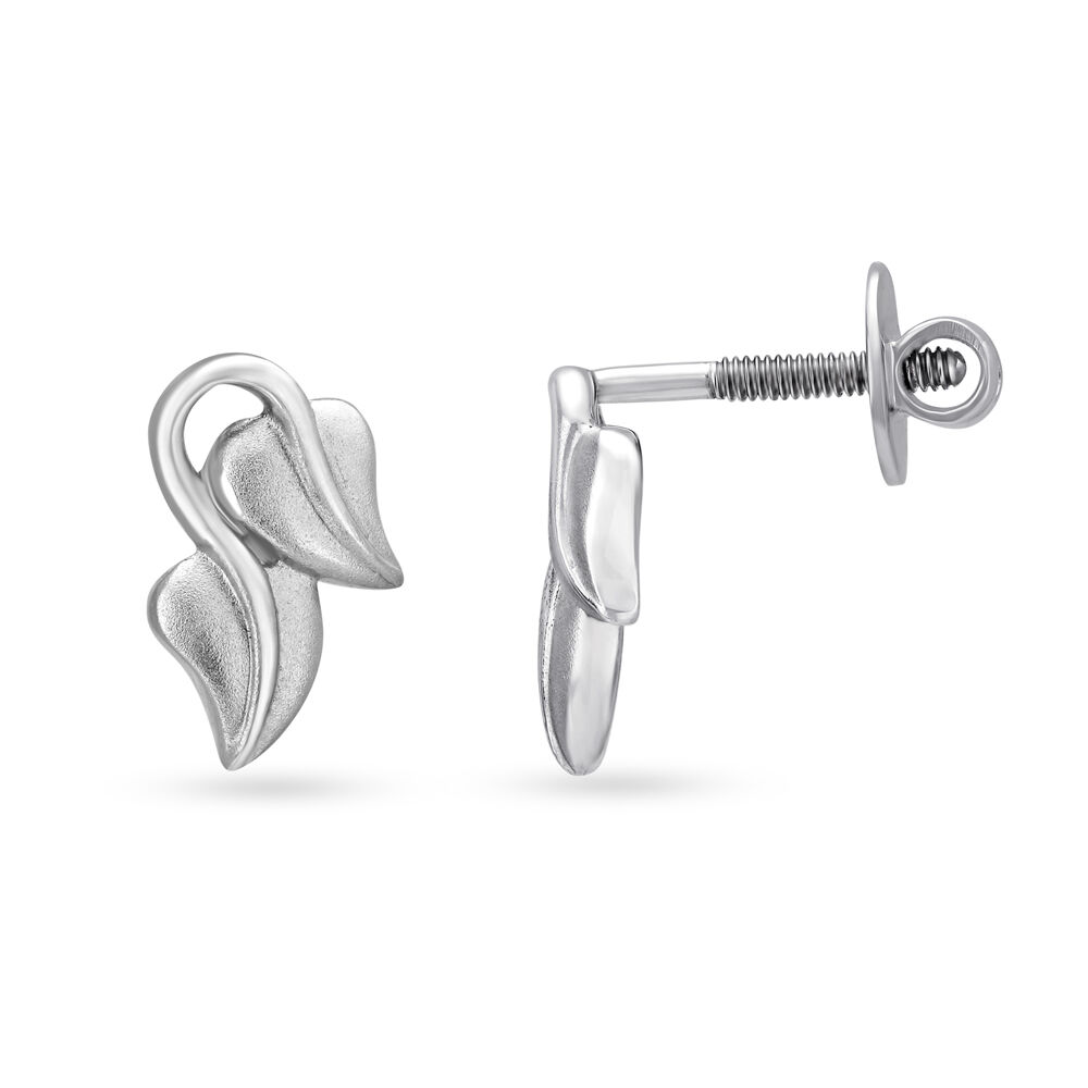 Plain platinum sales stud earrings