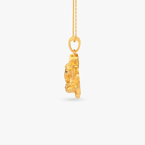 Divine Ganesha Gold Pendant