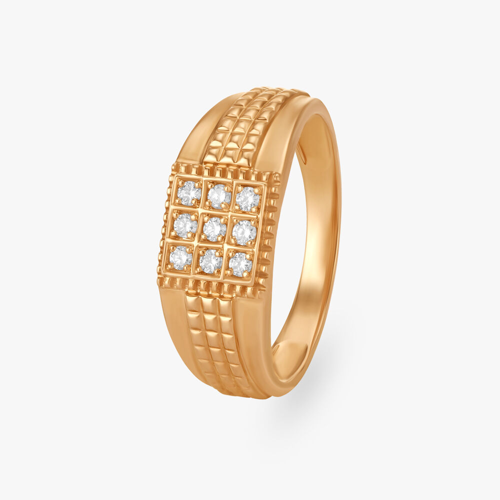 18K Yellow Gold Diamond Men's Ring for Distinctive Style | Pachchigar  Jewellers (Ashokbhai)