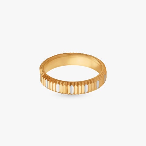 Luminous Crest Gold Ring for Men