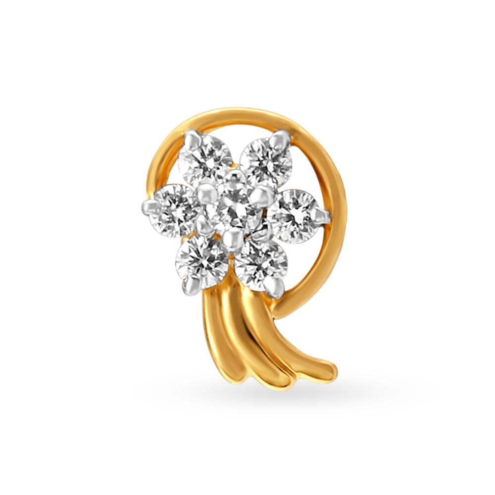 Multi Stone American Diamond Nose Ring in Mumbai at best price by Tanishq  Jewellery - Justdial