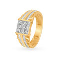 Stately Stunning Gold and Diamond Finger Ring for Men,,hi-res image number null