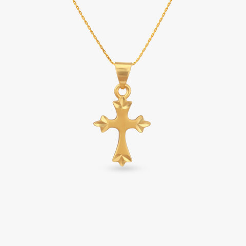 Radiant Cross Gold Pendant