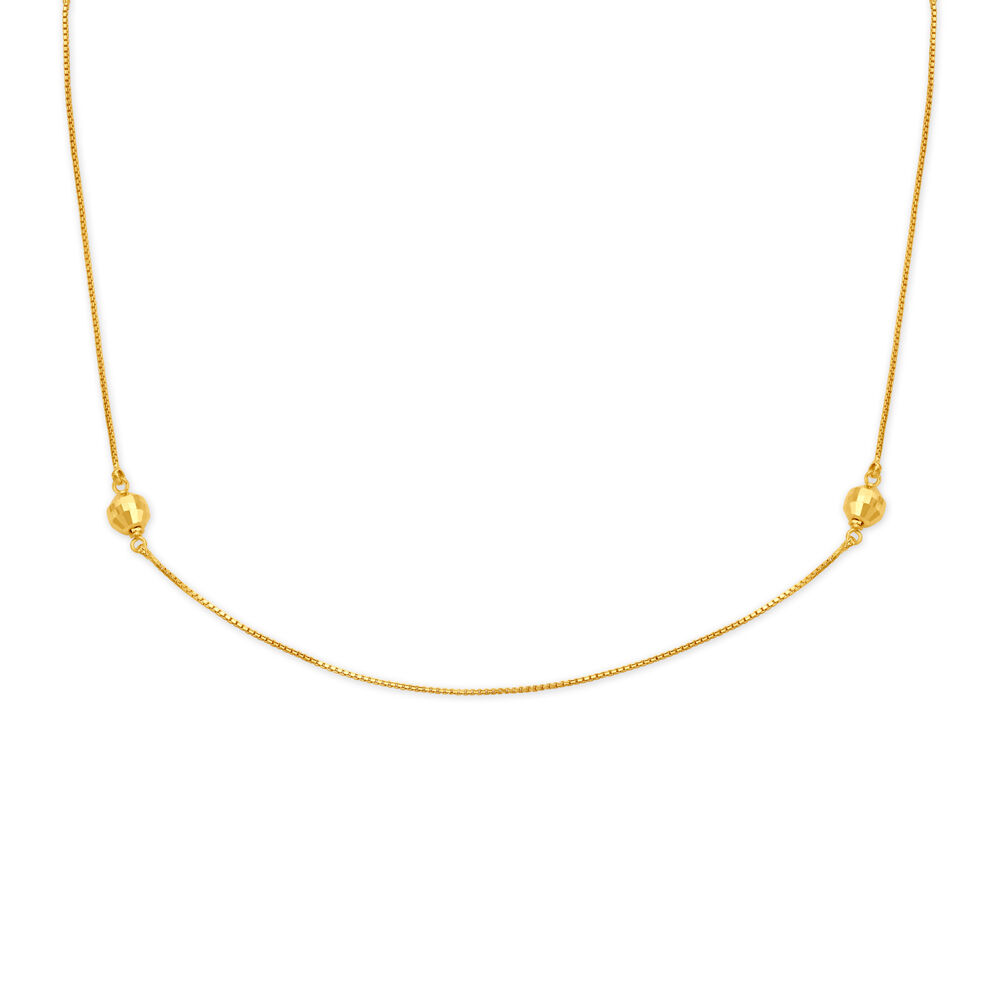 Sober Bead Gold Chain For Kids