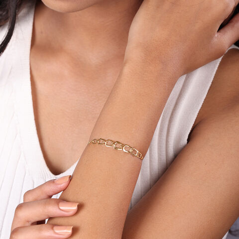 Square Symphony 14KT Yellow Gold Bracelet
