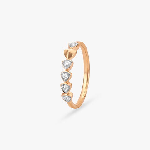 Triangular Rhythm Diamond Ring
