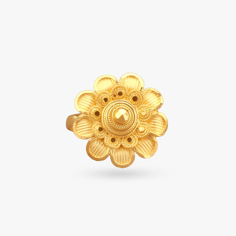 Radiant Bloom Gold Ring