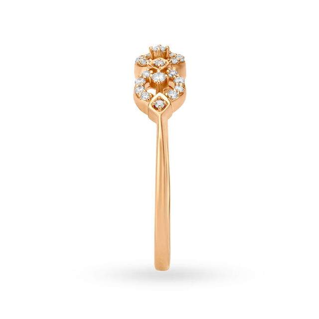 Enchanting 18 Karat Rose Gold Interlocking Design Ring,,hi-res image number null