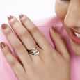 14 KT Yellow Gold Tiered Medley Diamond Ring,,hi-res image number null