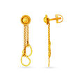 Glistening Paisley Gold Drop Earrings,,hi-res image number null
