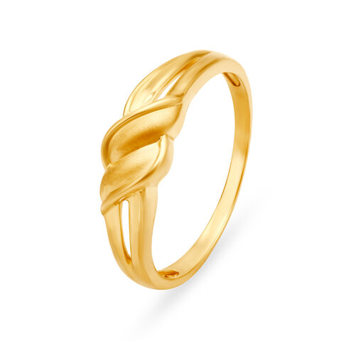 Lovely 22 Karat Gold Dual Leaf Ring