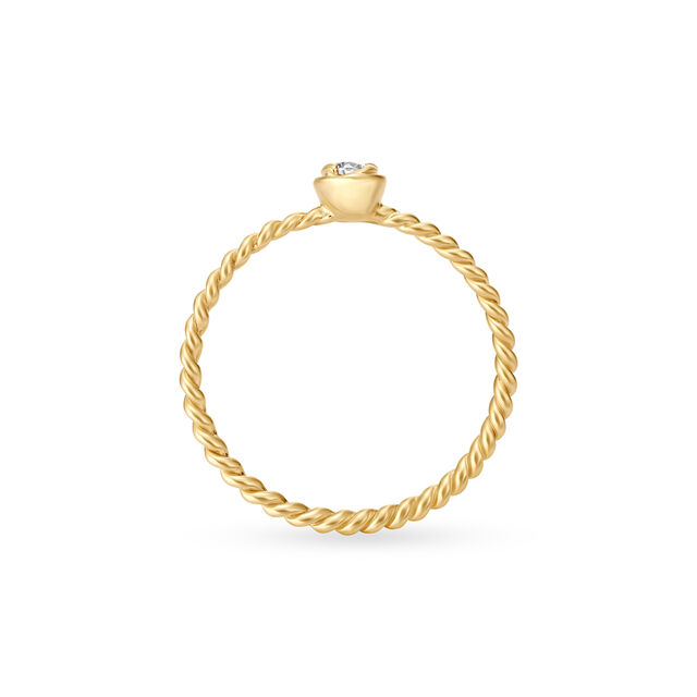 14KT Yellow Gold Precious Finger Ring For A Forever Friend,,hi-res image number null