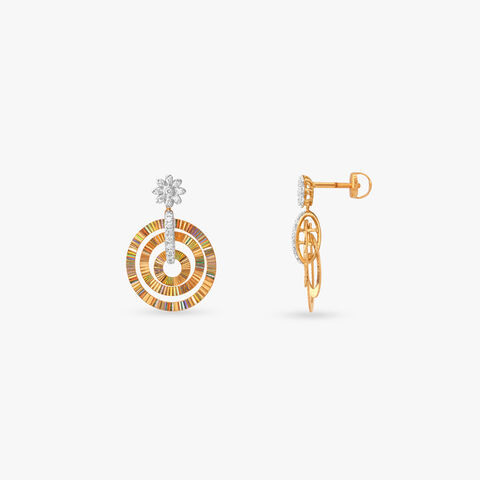 Ripples of Radiance Diamond Drop Earrings