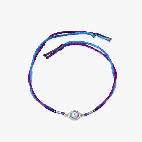 Guardian Blue Evil Eye Silver Rakhi