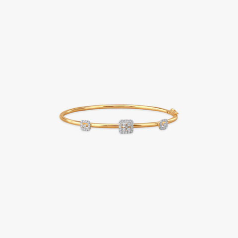 Cubed Sparkle Diamond Bangle