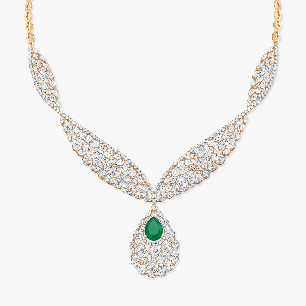Verdant Radiance Diamond Necklace Set