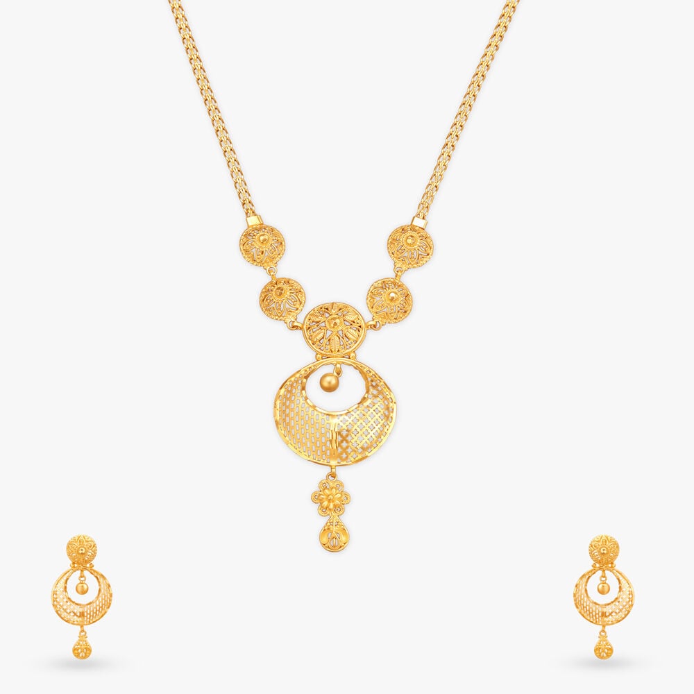 Simple gold jewellery set for marriage new arrivals
